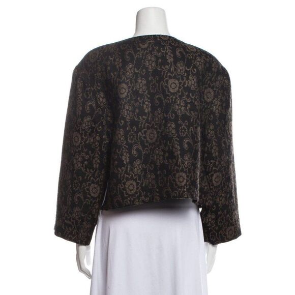 Valentino vintage 1980’s womens authentic black brown long sleeve jacket large - Picture 3 of 6